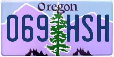 OR license plate 069HSH