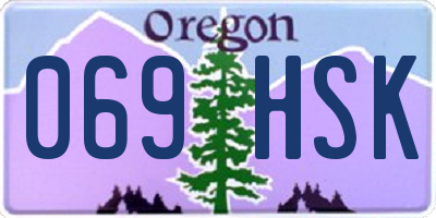 OR license plate 069HSK