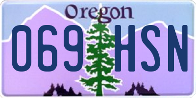 OR license plate 069HSN