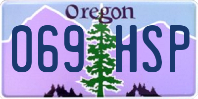 OR license plate 069HSP
