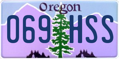 OR license plate 069HSS