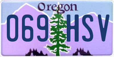 OR license plate 069HSV