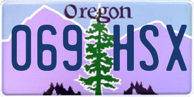OR license plate 069HSX