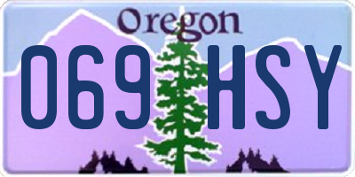OR license plate 069HSY