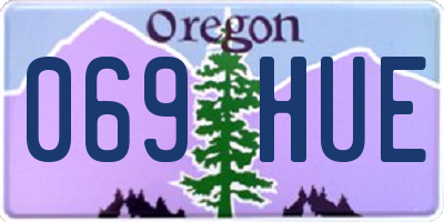 OR license plate 069HUE