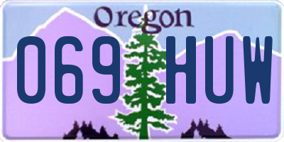 OR license plate 069HUW
