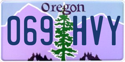 OR license plate 069HVY