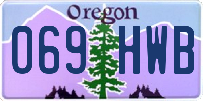 OR license plate 069HWB