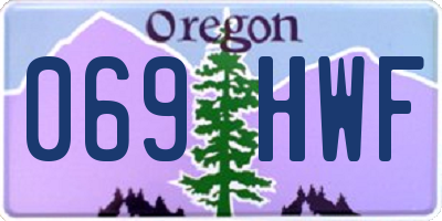 OR license plate 069HWF