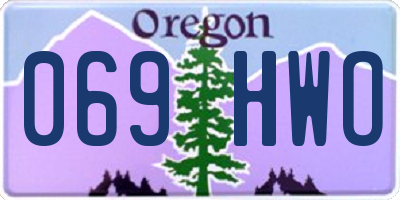 OR license plate 069HWO