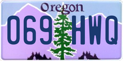 OR license plate 069HWQ