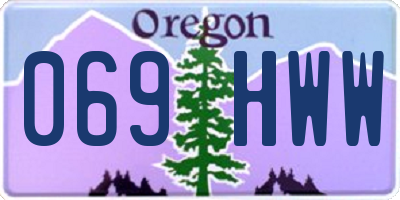 OR license plate 069HWW