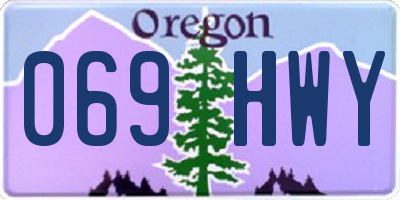 OR license plate 069HWY