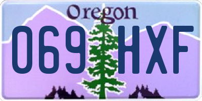OR license plate 069HXF