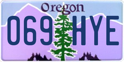 OR license plate 069HYE
