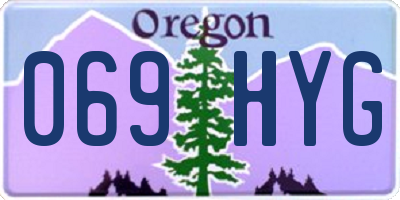 OR license plate 069HYG