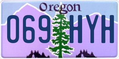 OR license plate 069HYH