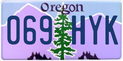 OR license plate 069HYK