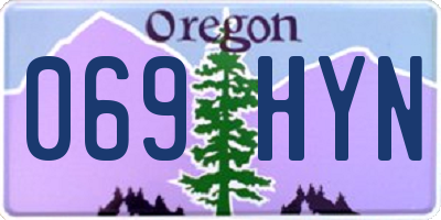 OR license plate 069HYN