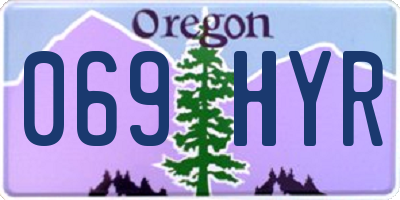 OR license plate 069HYR