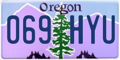 OR license plate 069HYU