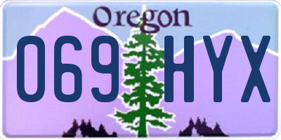 OR license plate 069HYX