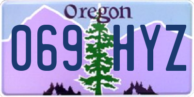 OR license plate 069HYZ