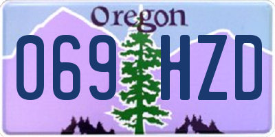 OR license plate 069HZD