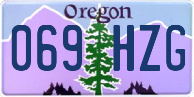 OR license plate 069HZG