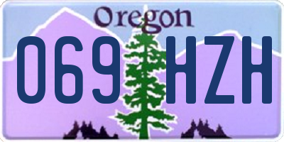 OR license plate 069HZH