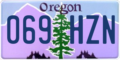 OR license plate 069HZN
