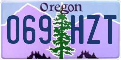 OR license plate 069HZT