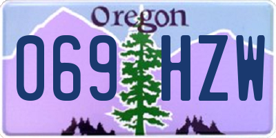 OR license plate 069HZW