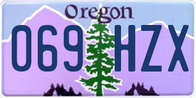 OR license plate 069HZX