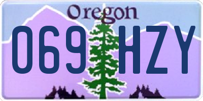 OR license plate 069HZY