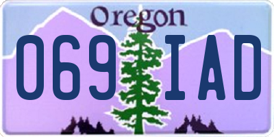 OR license plate 069IAD