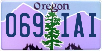 OR license plate 069IAI