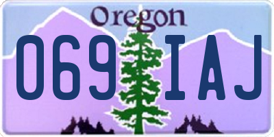 OR license plate 069IAJ
