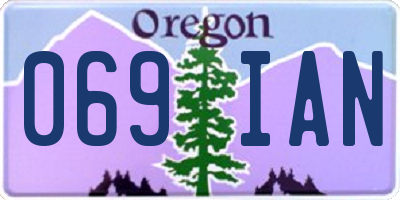 OR license plate 069IAN