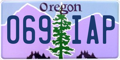 OR license plate 069IAP