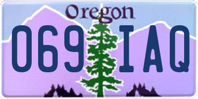 OR license plate 069IAQ