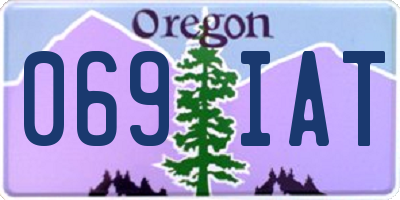 OR license plate 069IAT
