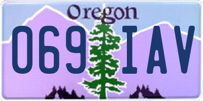 OR license plate 069IAV