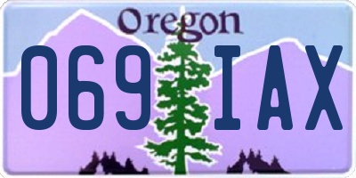 OR license plate 069IAX
