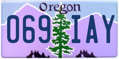 OR license plate 069IAY