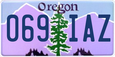 OR license plate 069IAZ