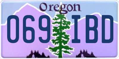 OR license plate 069IBD