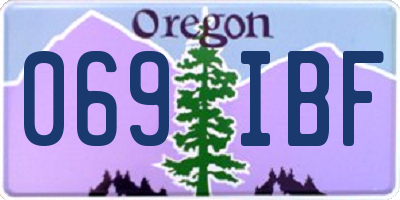OR license plate 069IBF