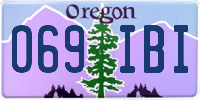 OR license plate 069IBI
