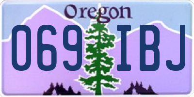 OR license plate 069IBJ
